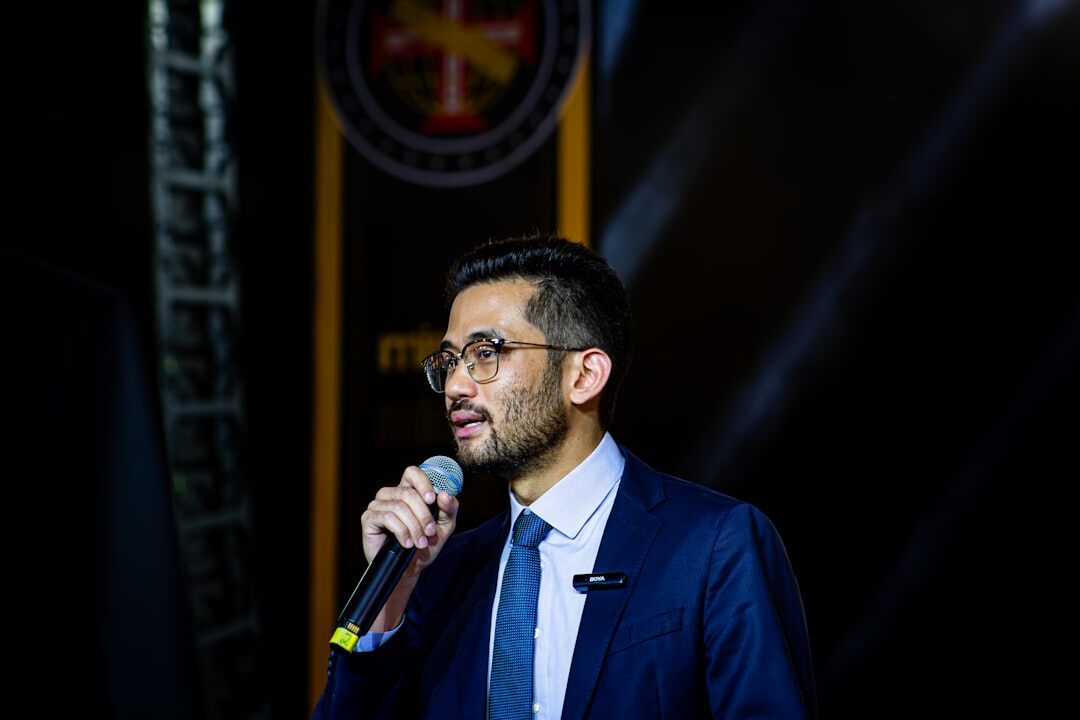politician speaking